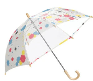 392plusm|ペンキ kids|透明窓付き子供雨傘 45cm(手開き)|MK497600