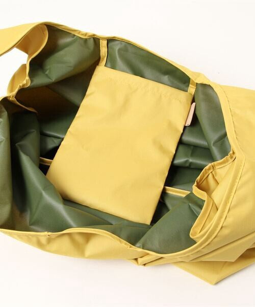 392plusm PU muji ecobag BIG イエロー 内側 バイカラー
