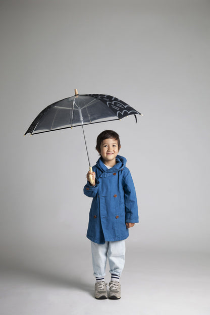 392plusm cloud kids傘 45 ブラック 使用イメージ