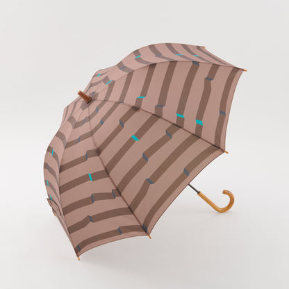 392plusm トリック 長傘 60cm ブラウン 斜め