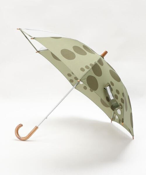 392plusm maru kids45 キッズ雨傘 45cm カーキ