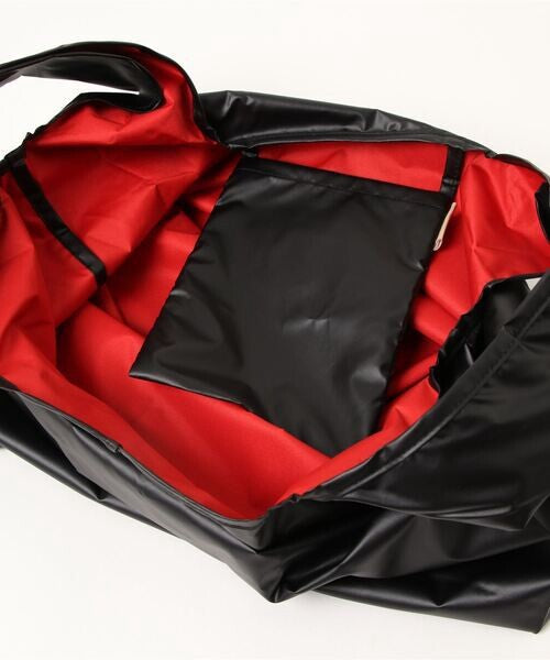 392plusm PU muji ecobag S ブラック 内側と収納ポケット