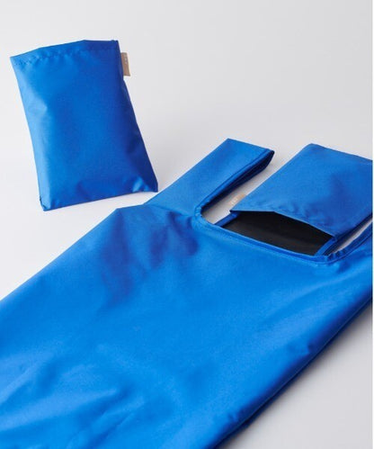 392plusm PU muji ecobag S ブルー ポケット収納と折りたたみ