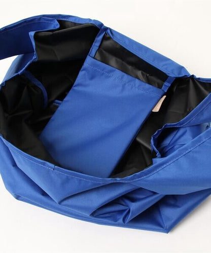 392plusm PU muji ecobag S ブルー 内側と収納ポケット