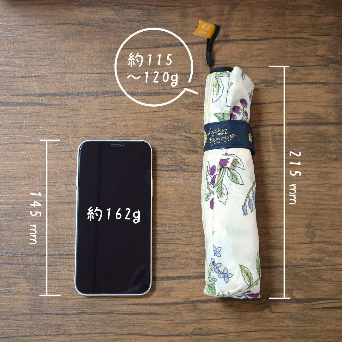fall season｜軽量コンパクト折りたたみ雨傘 50cm（トートバッグ付）