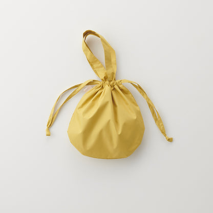 392plusm PU muji circle巾着 イエロー 商品全体