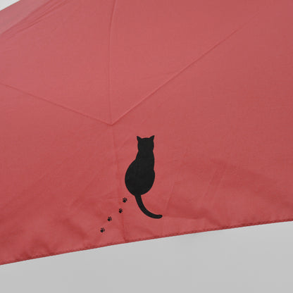 黒猫｜耐風折りたたみ傘 55cm（吸水トートバッグ付）