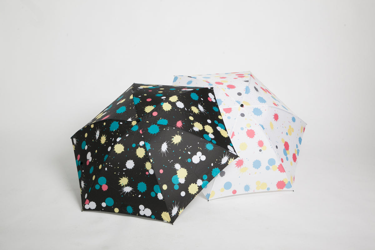 392plusm ペンキ柄 e-mini 折りたたみ雨傘 55cm ディテール