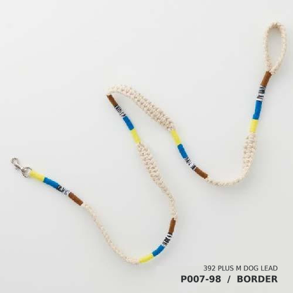 392plusm P007 dog lead BORDER マクラメ編みドッグリード