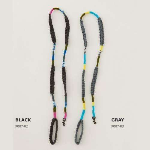 392plusm P007 dog lead BLACK・GRAY比較 マクラメ編みドッグリード
