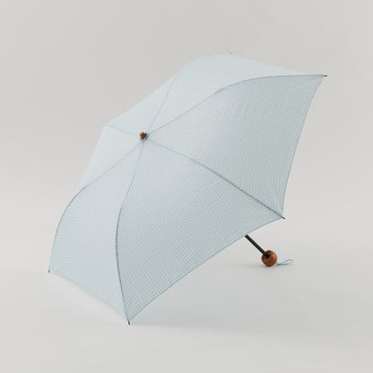 392plusm チェック柄 折りたたみ雨傘 50cm オフホワイト 商品画像