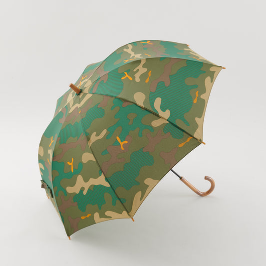 392plusm カモフラージュ柄 長傘 60cm グリーン