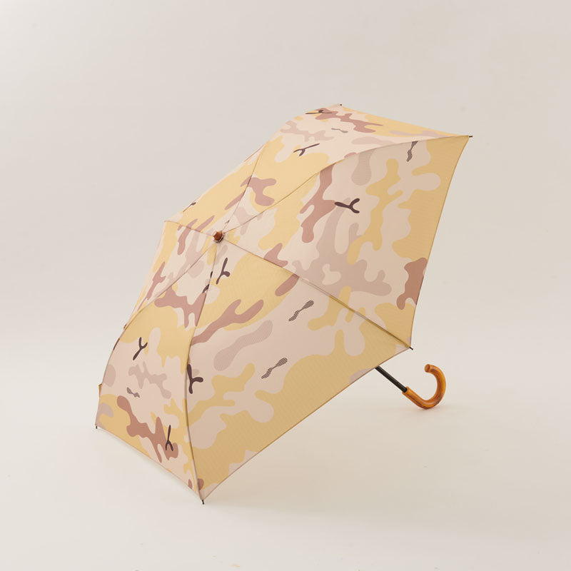 392plusm camouflage topless 50 折りたたみ傘 ベージュ