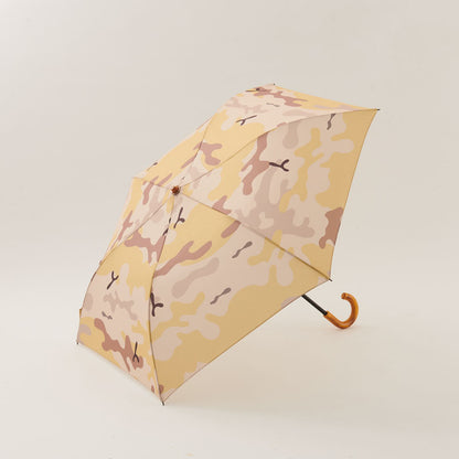392plusm camouflage topless 50 折りたたみ傘 ベージュ