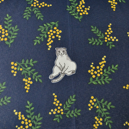 小花と猫｜耐風折りたたみ傘 55cm