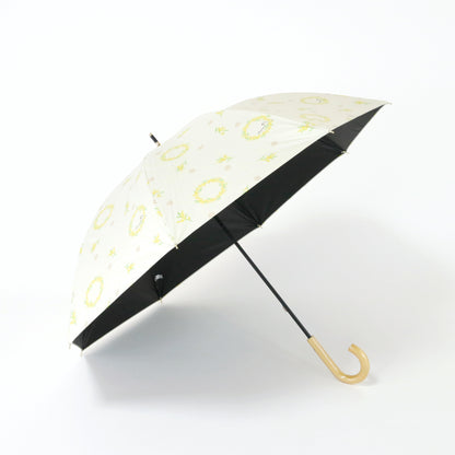ミモザリース｜遮光・遮熱 手開き｜晴雨兼用 長傘 50cm