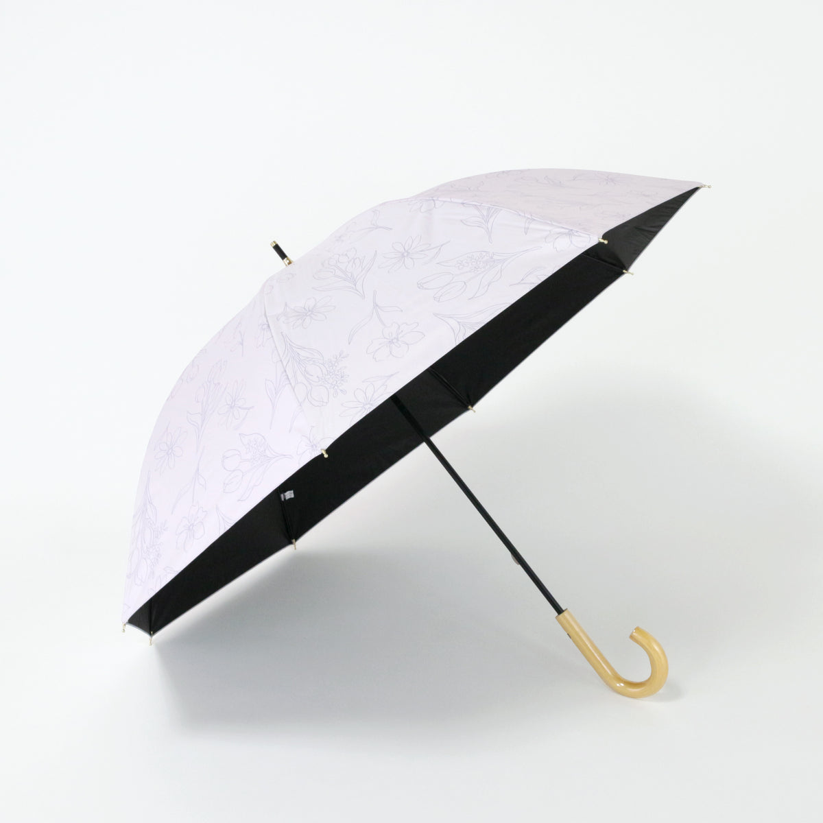 スケッチチューリップ｜遮光・遮熱 手開き｜晴雨兼用 長傘 50cm