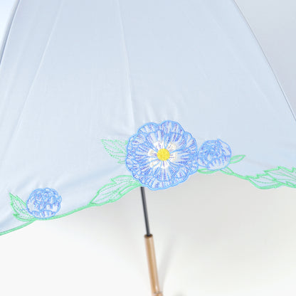 ラナンキュラス｜遮光・遮熱 手開き｜晴雨兼用 長傘 55cm