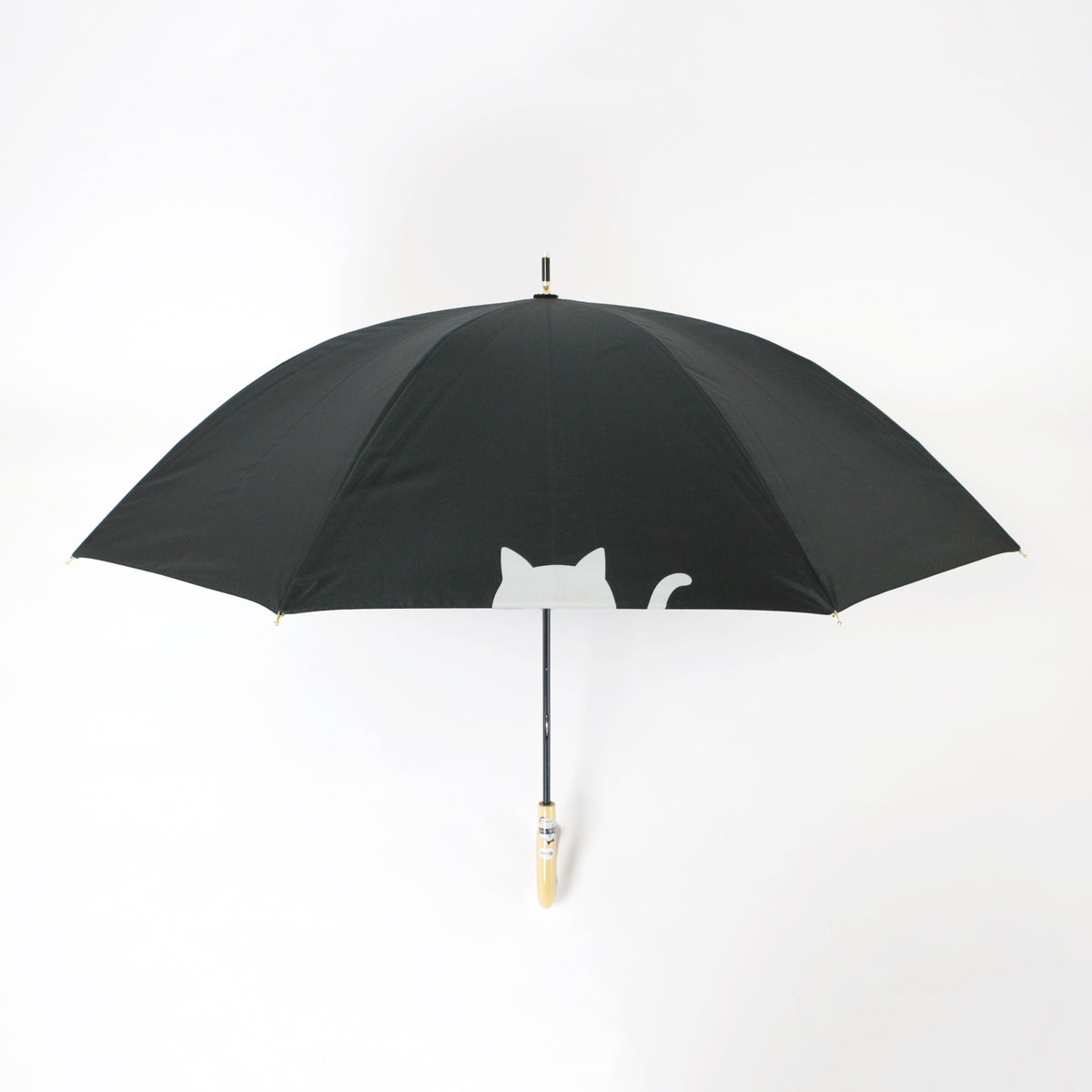 傘と猫｜遮光・遮熱 手開き｜晴雨兼用 長傘 50cm