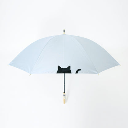 傘と猫｜遮光・遮熱 手開き｜晴雨兼用 長傘 50cm