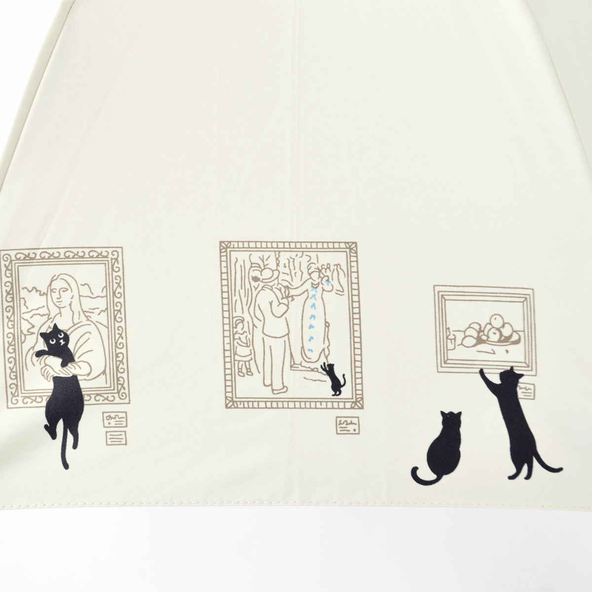 ミュージアムCAT｜遮光・遮熱 手開き｜晴雨兼用 長傘 50cm