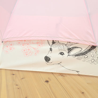 鹿と桜｜バックスライド・ジャンプ長傘 60cm