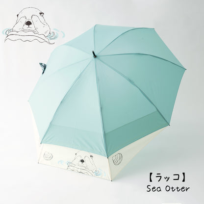 ラッコ｜バックスライド・ジャンプ長傘 60cm