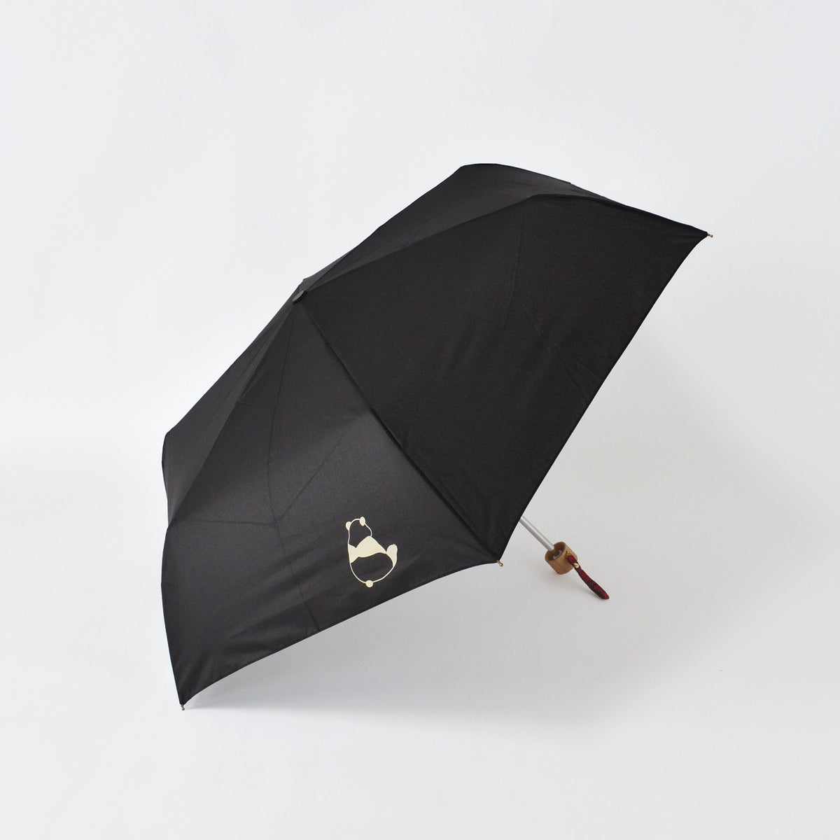 パンダ｜耐風折りたたみ傘 55cm（吸水トートバッグ付）