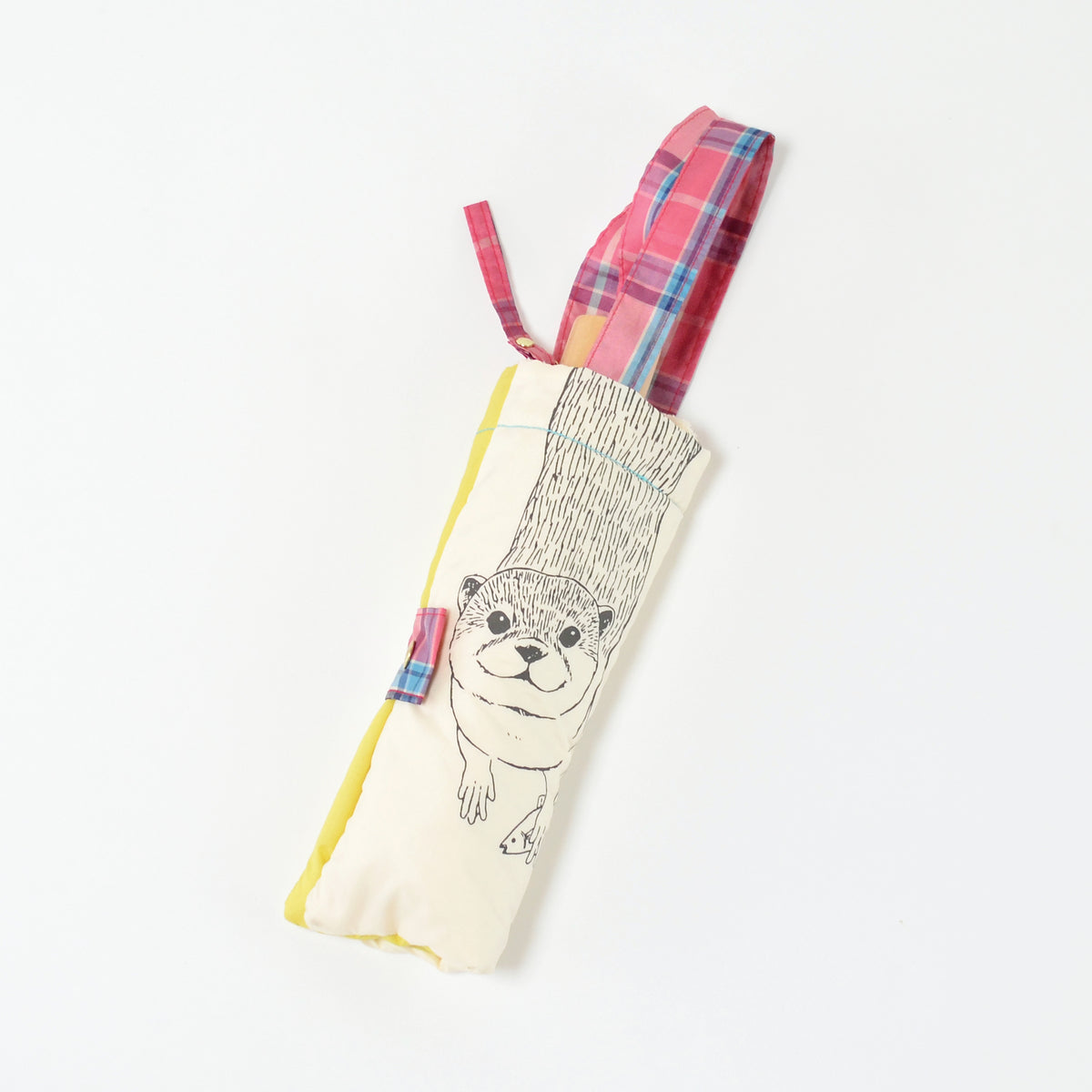 カワウソ｜耐風折りたたみ傘 55cm（吸水トートバッグ付）
