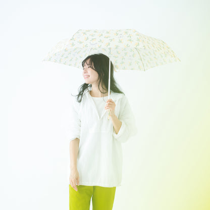 小花と猫｜耐風折りたたみ傘 55cm