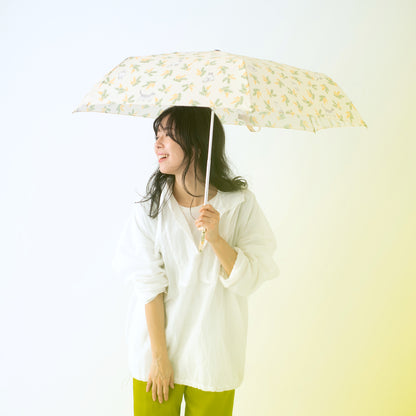 小花と猫｜耐風折りたたみ傘 55cm