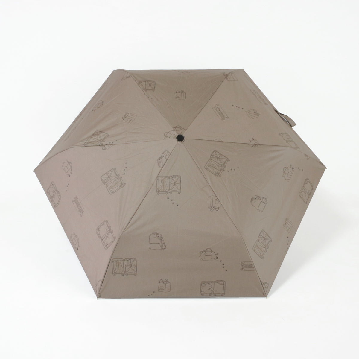 おでかけと猫｜遮光・遮熱｜晴雨兼用 折りたたみ傘 50cm