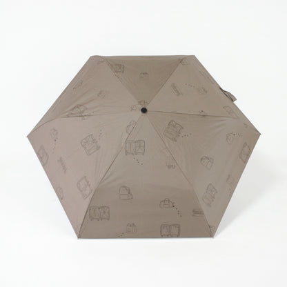 おでかけと猫｜遮光・遮熱｜晴雨兼用 折りたたみ傘 50cm