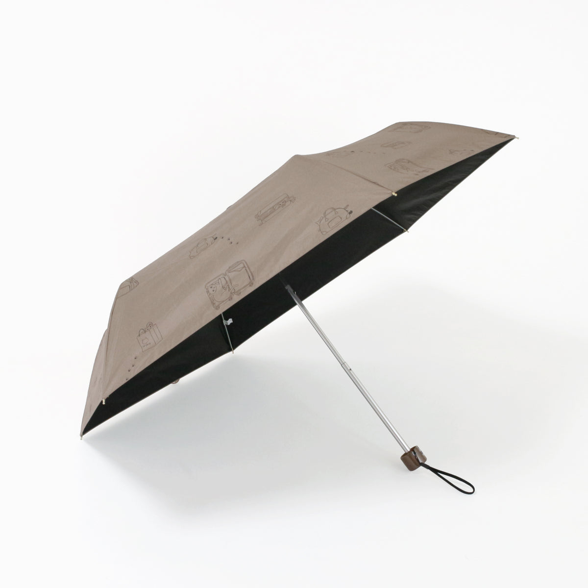 おでかけと猫｜遮光・遮熱｜晴雨兼用 折りたたみ傘 50cm