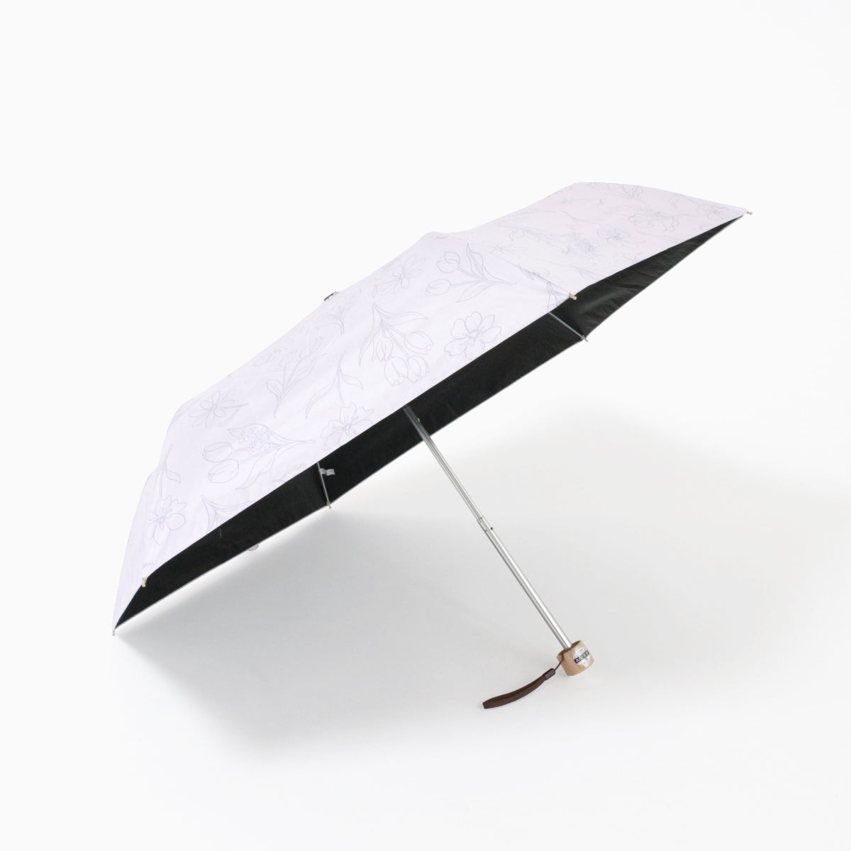 スケッチチューリップ｜遮光・遮熱｜晴雨兼用 折りたたみ傘 50cm