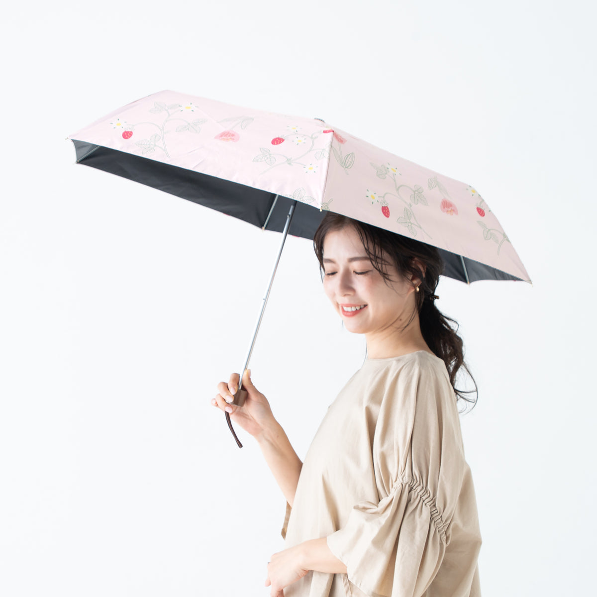 Mansikka（マンシッカ）｜遮光・遮熱｜晴雨兼用 折りたたみ傘 50cm