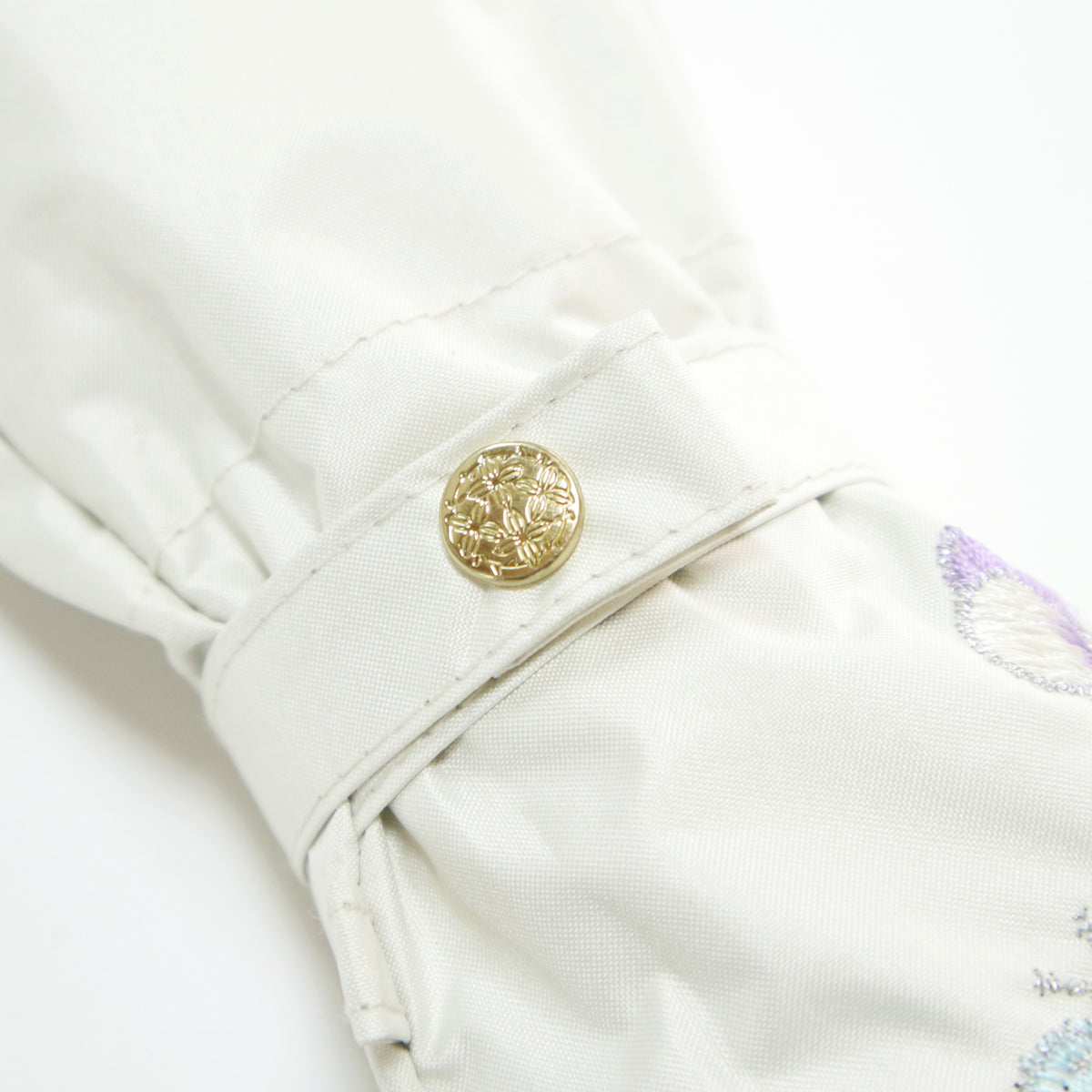 ブーケ刺繍｜遮光・遮熱｜晴雨兼用 折りたたみ傘 50cm
