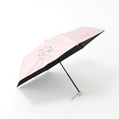 ブーケ刺繍｜遮光・遮熱｜晴雨兼用 折りたたみ傘 50cm