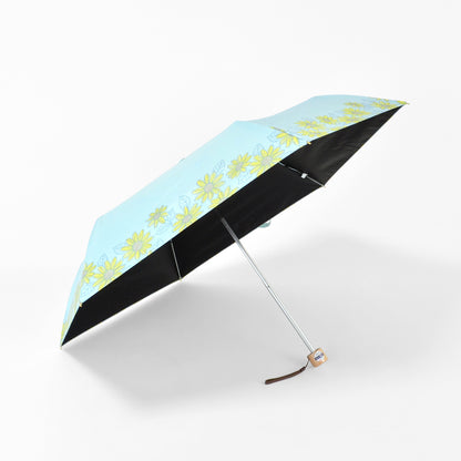 ひまわりと水玉｜遮光・遮熱｜晴雨兼用 折りたたみ傘 50cm
