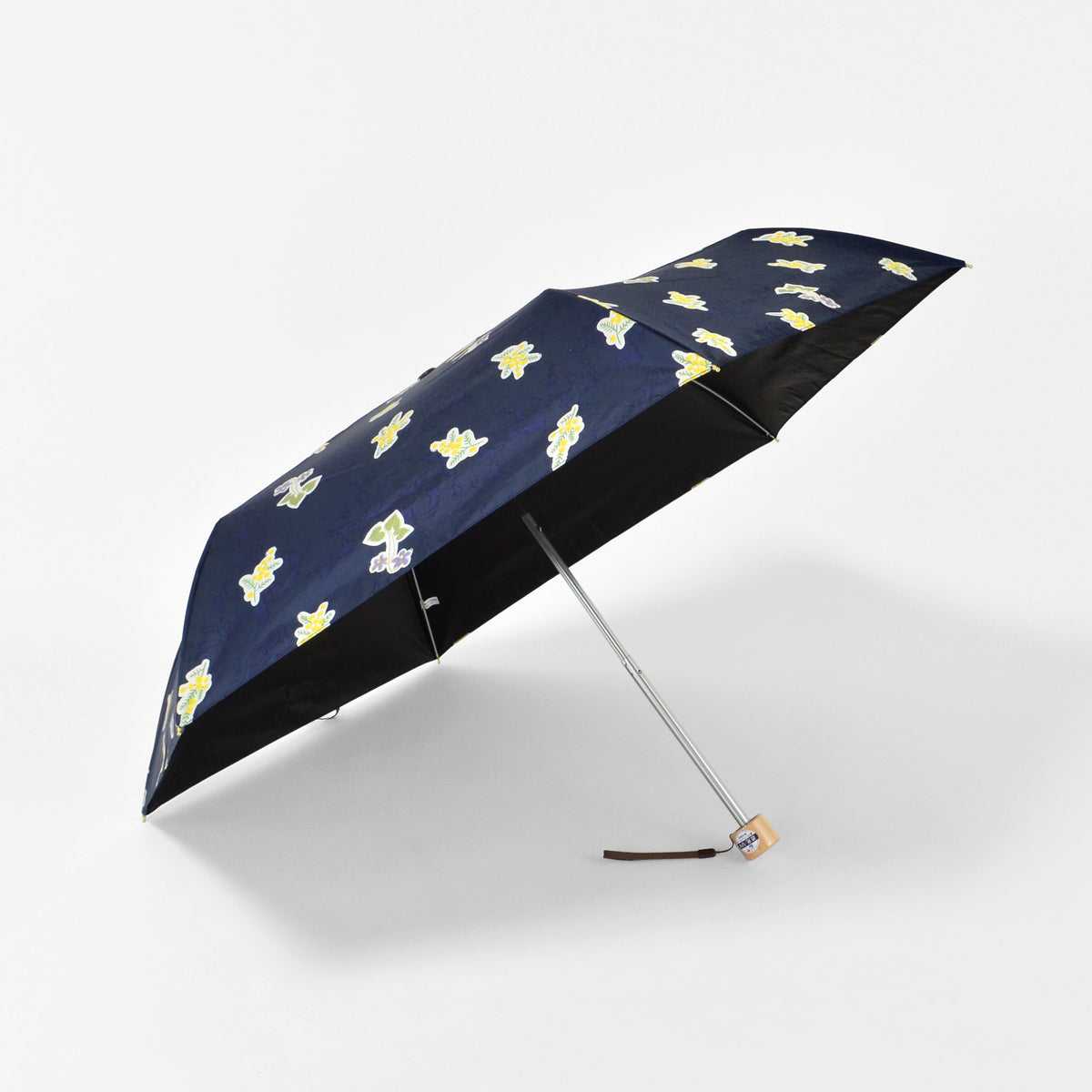 ミモザとスミレ｜遮光・遮熱｜晴雨兼用 折りたたみ傘 50cm