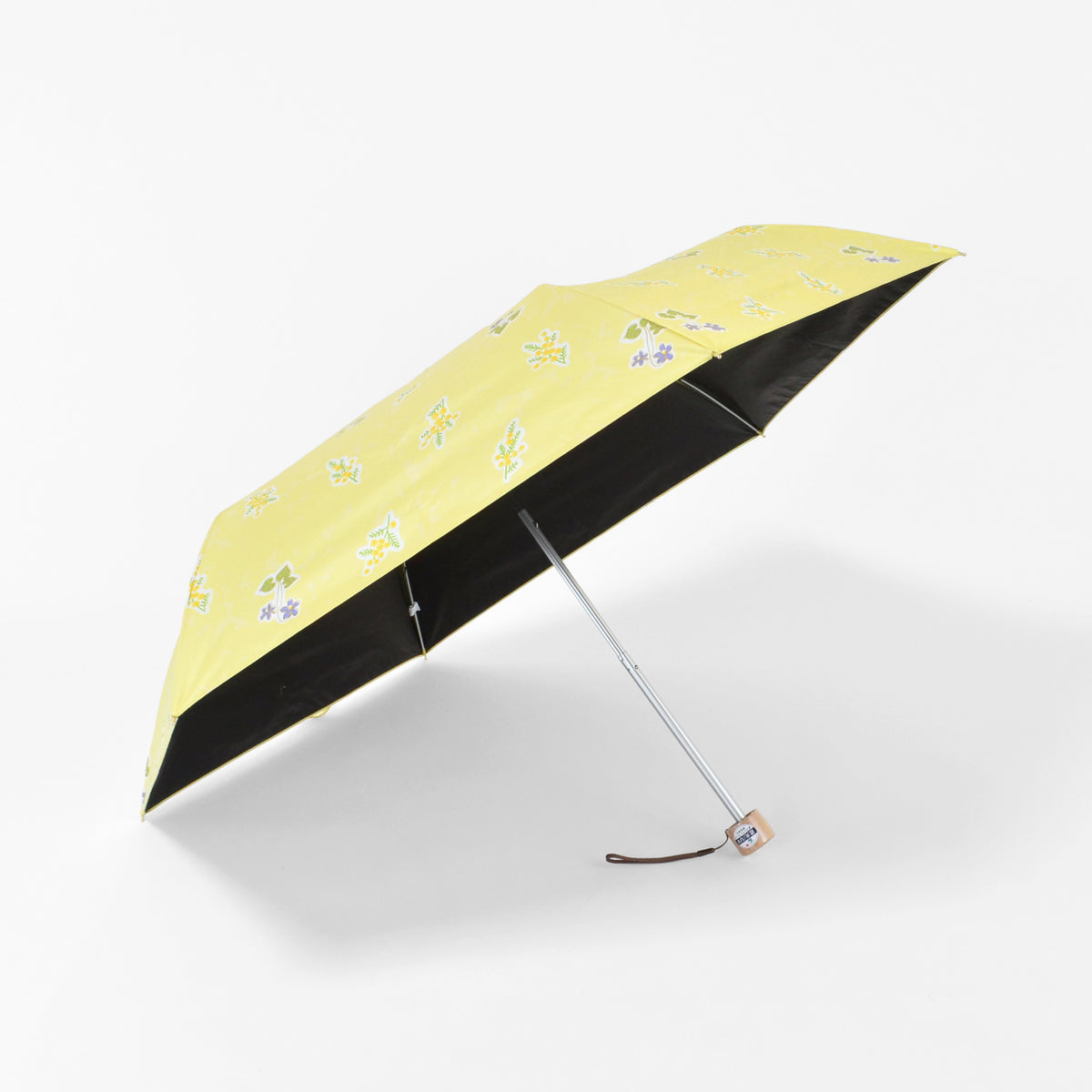 ミモザとスミレ｜遮光・遮熱｜晴雨兼用 折りたたみ傘 50cm