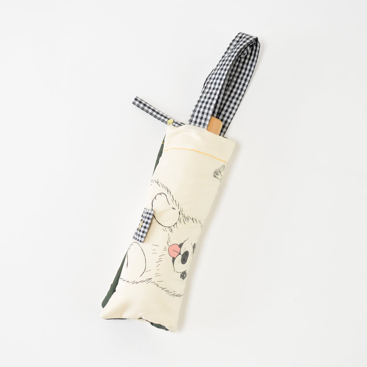 ポメラニアン｜耐風折りたたみ傘 55cm（吸水トートバッグ付）