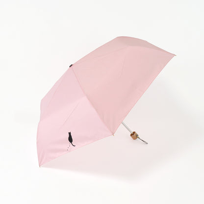 黒猫｜耐風折りたたみ傘 55cm（吸水トートバッグ付）