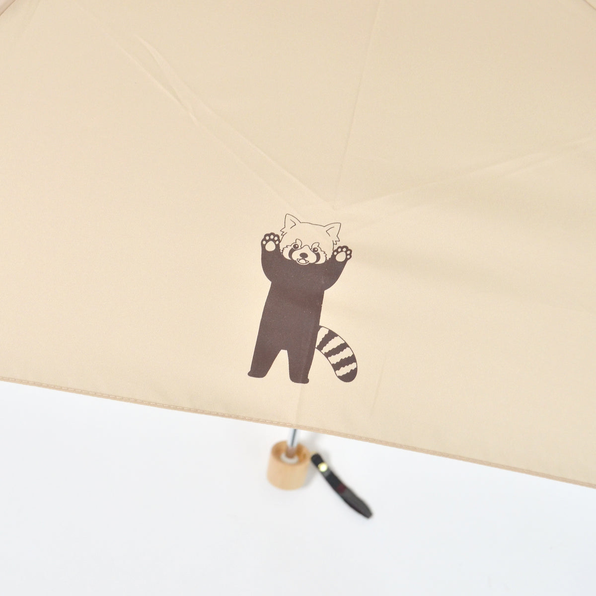 レッサーパンダ｜耐風折りたたみ傘 55cm（吸水トートバッグ付）