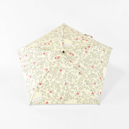 ザクロとシマエナガ｜軽量コンパクト折りたたみ雨傘 50cm（トートバッグ付）