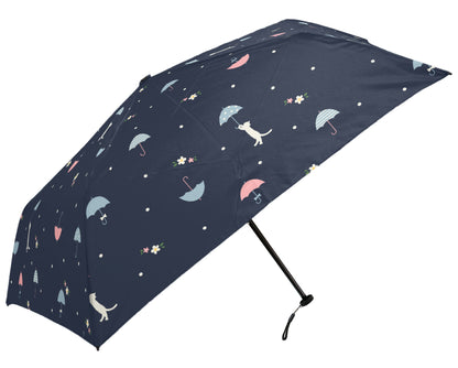 アンブレラCAT｜軽量コンパクト折りたたみ雨傘 50cm（トートバッグ付）