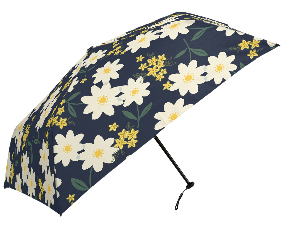 フルールブロンシュ｜軽量コンパクト折りたたみ雨傘 50cm（トートバッグ付）