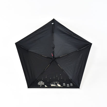 傘と猫｜遮光・遮熱 自動開閉｜晴雨兼用 折りたたみ傘 50cm