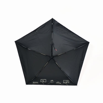 おでかけと猫｜遮光・遮熱 自動開閉｜晴雨兼用 折りたたみ傘 50cm