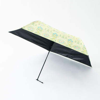花文様・文鳥｜遮光・遮熱 軽量｜晴雨兼用 折りたたみ傘 50cm（トートバッグ付）